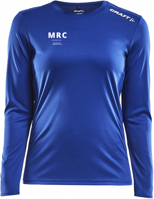 Craft - Milestone Long-Sleeved Running Tee Women - Royal Blue & branco