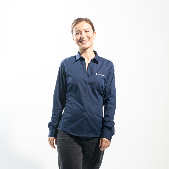 Harvest and Frost - Milestone Ladies Shirt (Embroidered) - Marine
